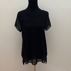 Vince Camuto Black Sheer Blouse
